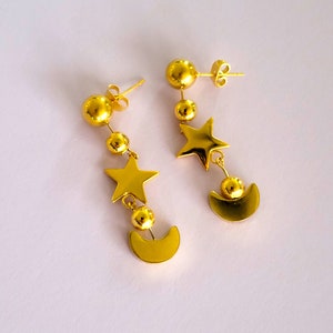 Sailor Cosplay Moon PGSM Gold Colored Earrings Custom Doll Prop Anime image 4