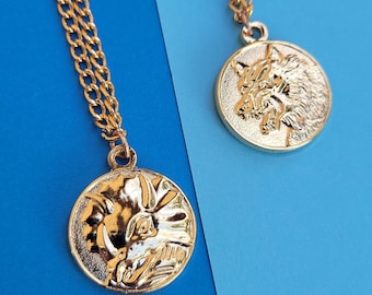 Collar de moneda de poder azul de doble cara, dorado, Legacy Ranger, triceratops, lobo, accesorio de cosplay