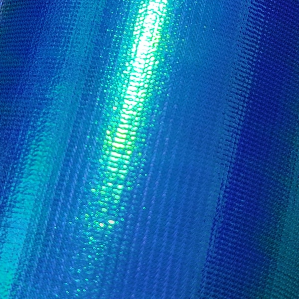 Blue Mermaid Unicorn Hologram Fabric reflective Latex PVC Barbie doll