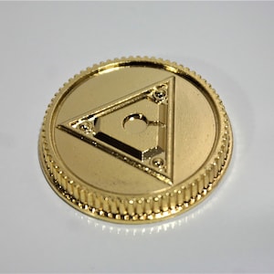Power Legacy Turbo Coin Metal Cosplay Prop Gold