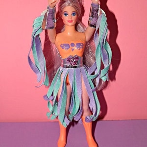 Custom Spinnerella Fashion, Rare Fashion, Crown, Skirt & 2 Arm Bands, Made for She Ra Doll image 3