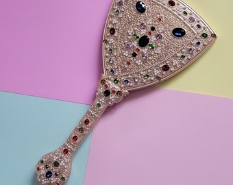 Vintage Style Jeweled Filigree Ornate Vanity Mirror Britney Spears Replica Prop