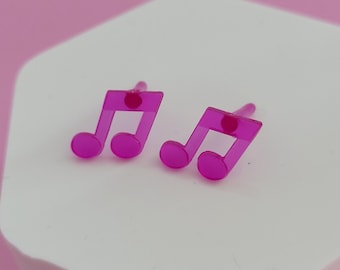 Pendientes de muñeca personalizados con nota musical magenta hechos para Jem Maxie Sindy