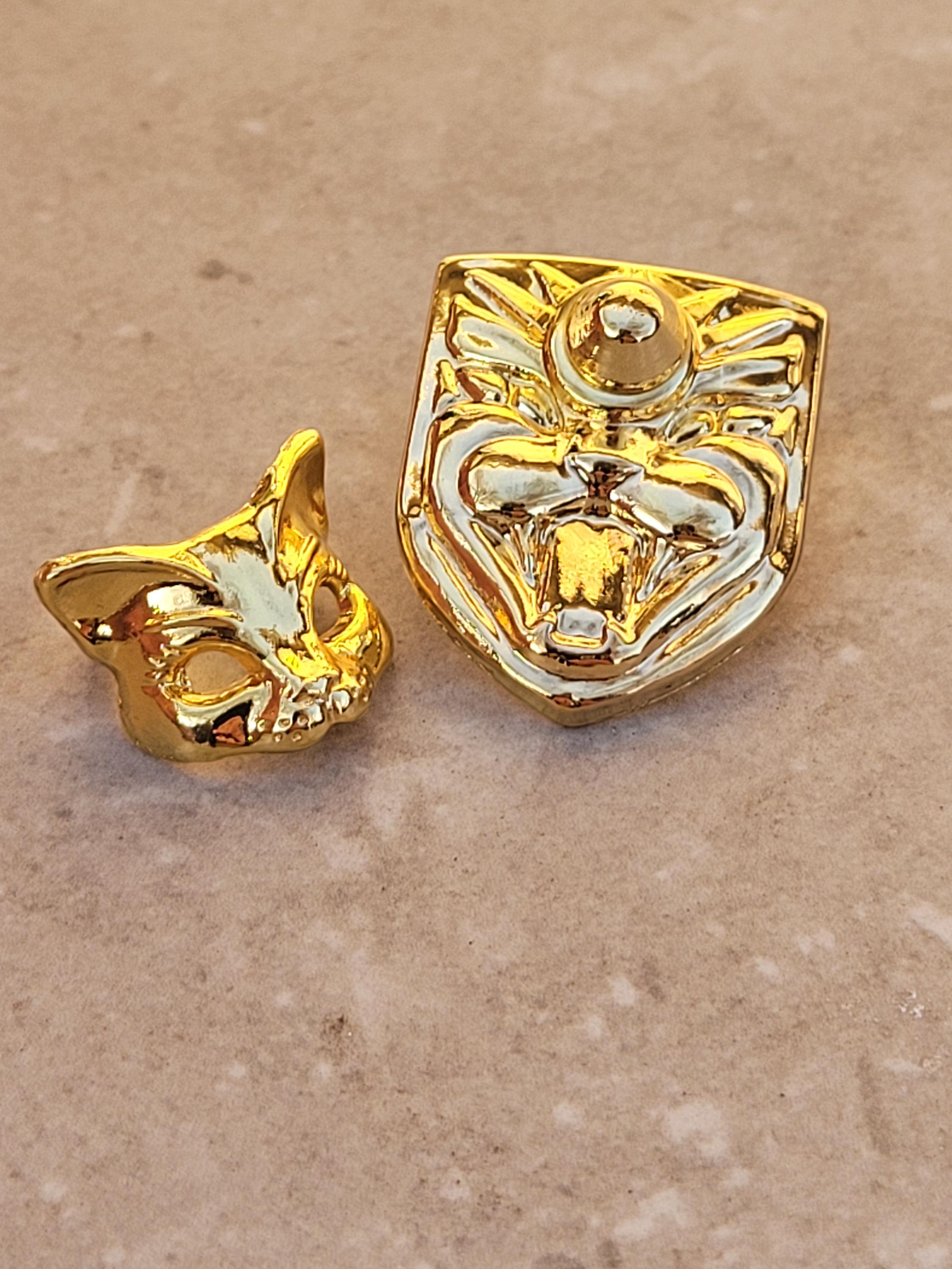 She-ra Doll Catra Mask Shield Set Custom Replacement Gold Metal