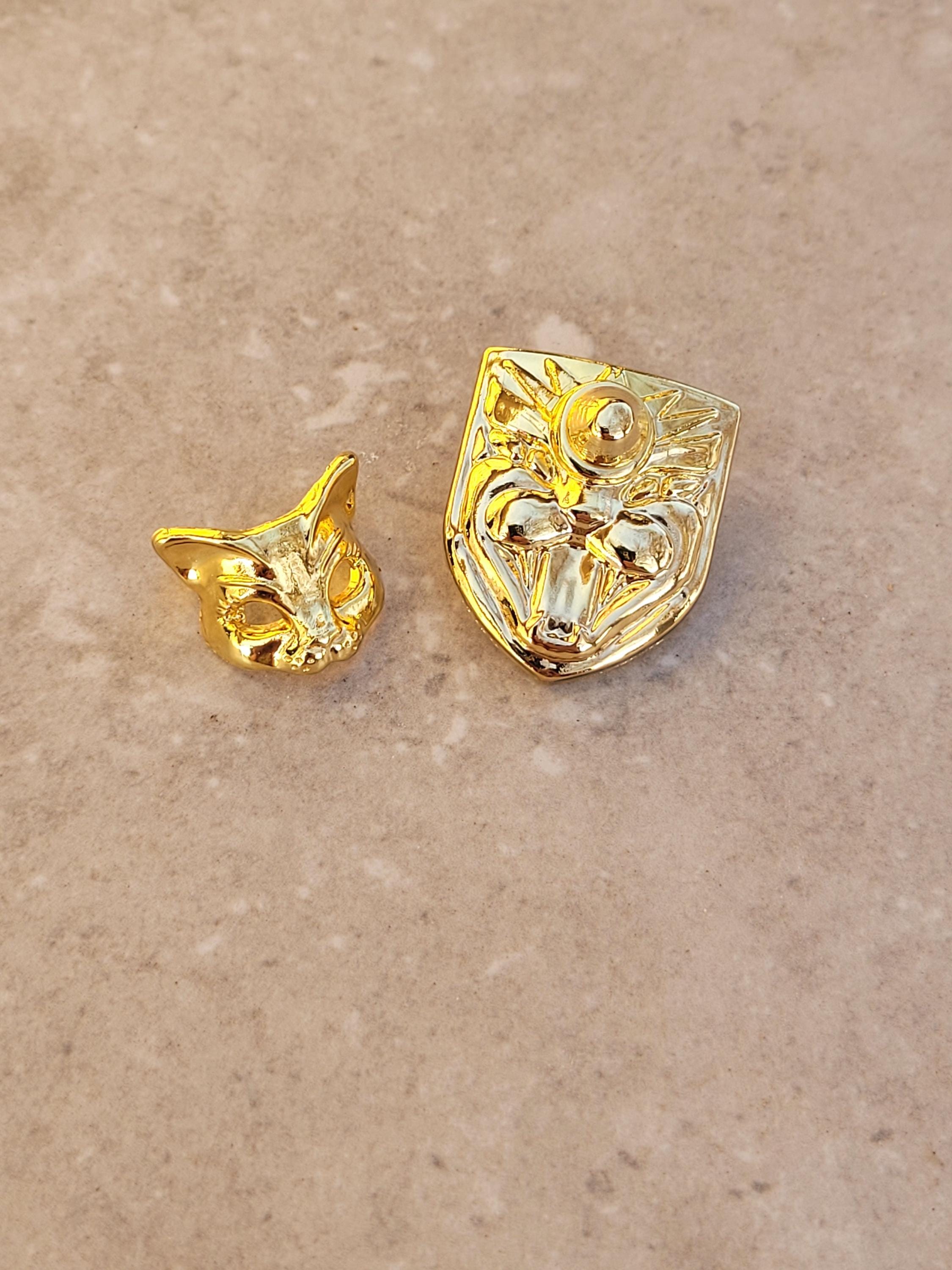 サプライ・アクセサリ・グッズ ra She-ra Doll Catra Mask Shield Set Custom Replacement Gold Metal