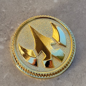 Legacy Lord Drakkon Coin-Gold Hybrid Ranger Cosplay Prop Weathered