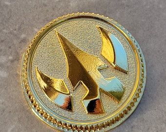 Legacy Lord Drakkon Coin-Gold Hybrid Ranger Cosplay Prop Weathered