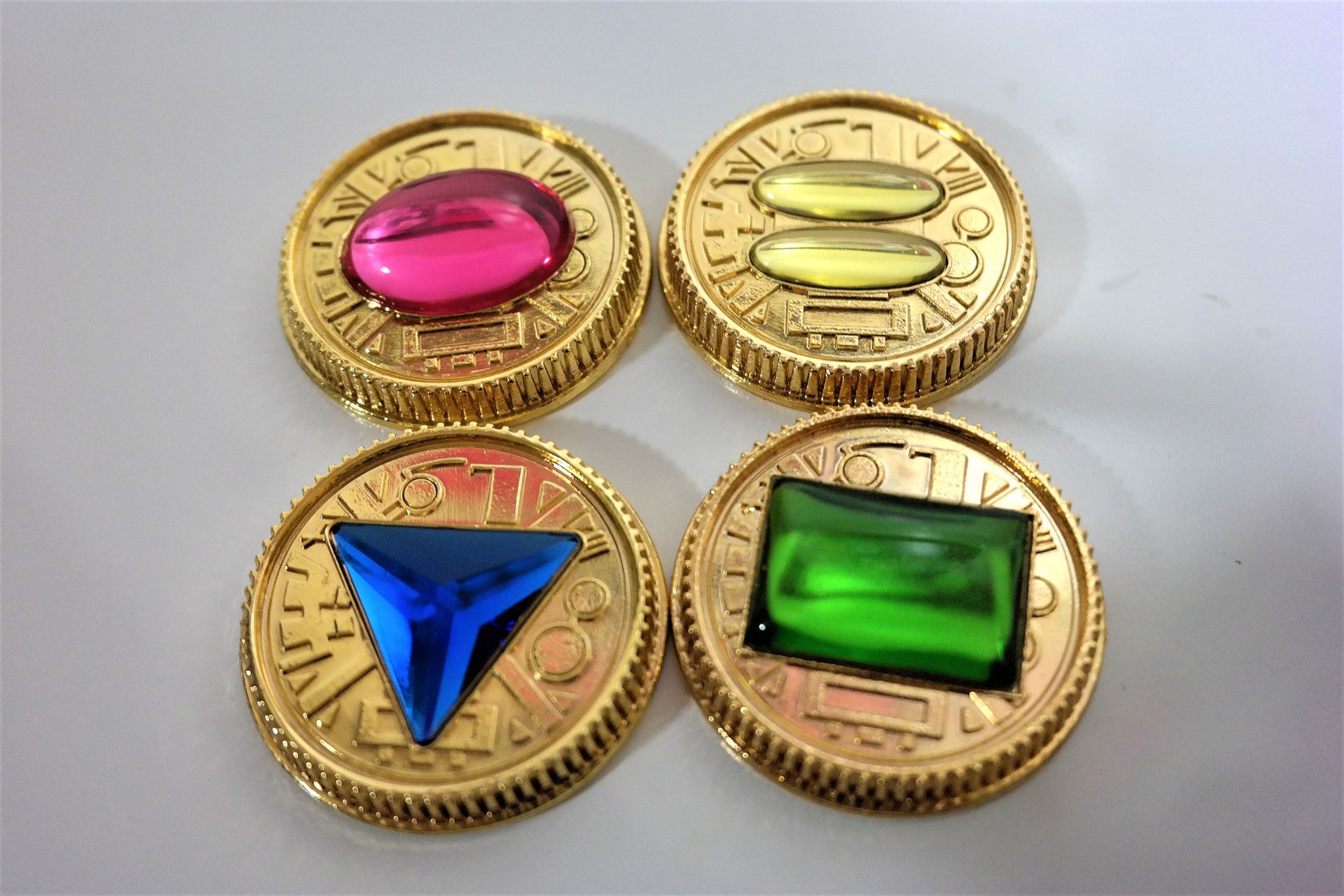 Zeo Crystal Gem Power Coinsgold Set of 4 Made for Legacy Etsy