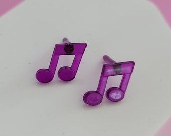 Pendientes de muñeca con nota musical morada personalizados, hechos para Jem Maxie Sindy
