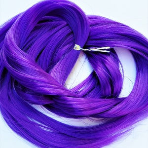 Nylon Doll Hair Purple Pie Man ReRooting Custom Doll Custom My Little Pony