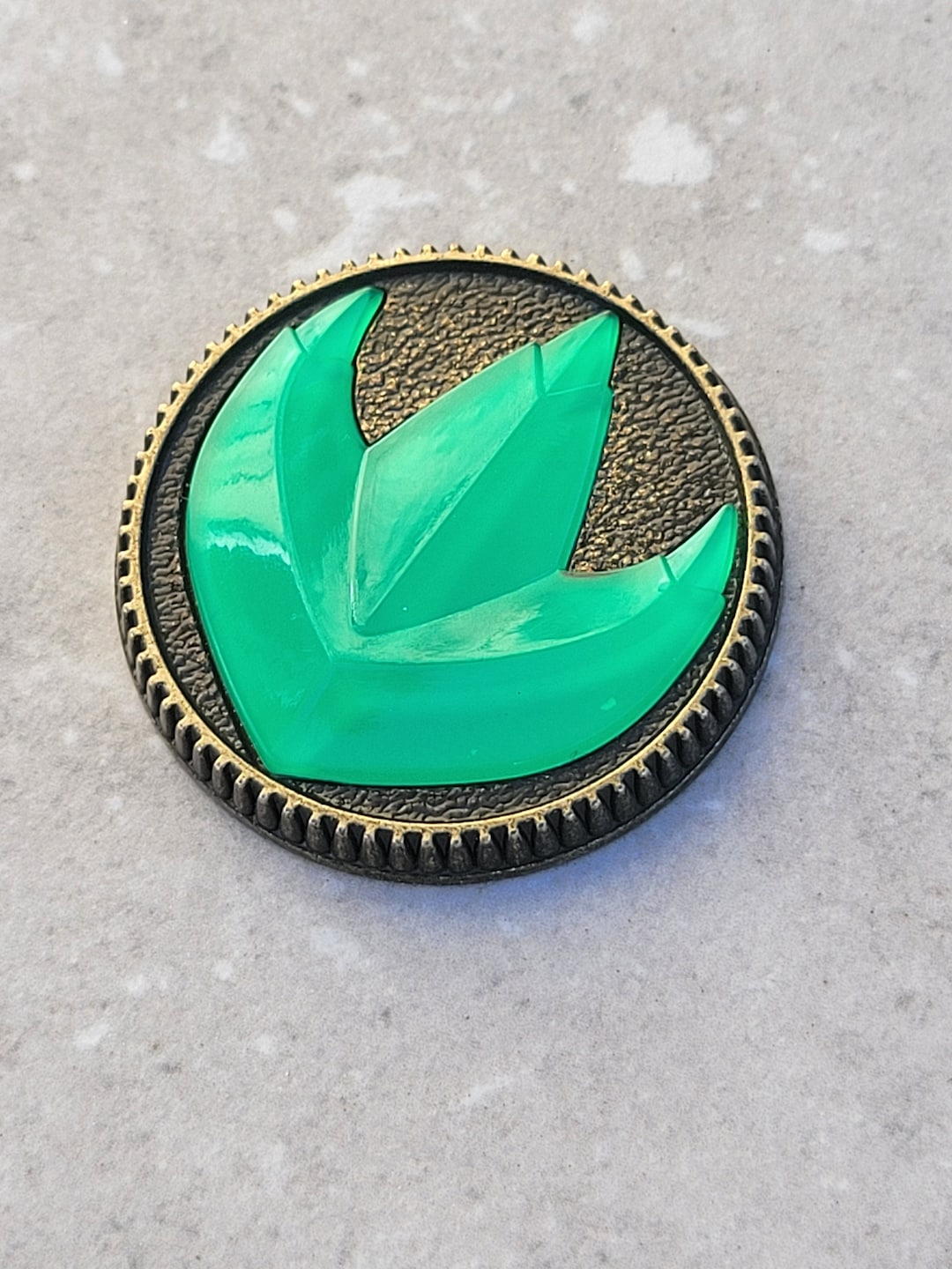Dragon Crystal Legacy Coin Weathered Green Crystal Power Coin Ranger - Etsy