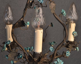 Beautiful tole flower chandelier (2022082)