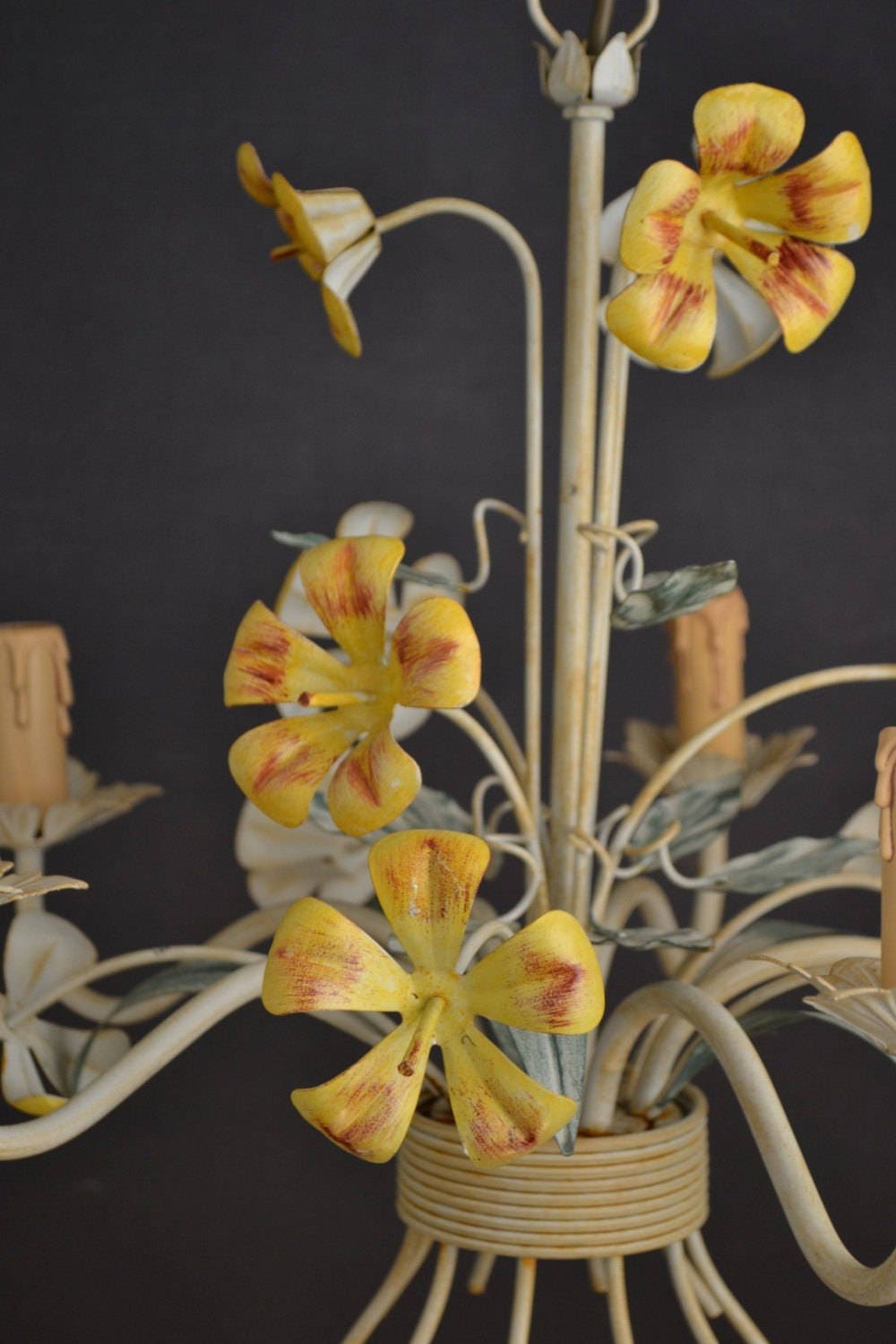 Vintage Italian toleware chandelier