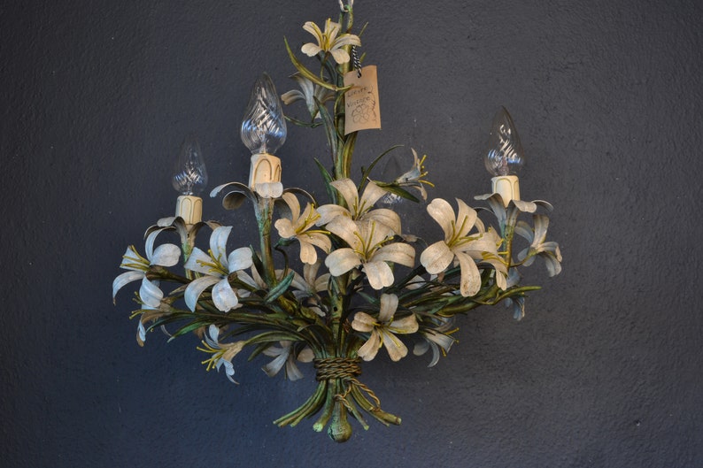 Schöne Tole Blume Kronleuchter mit Metallblumen | Etsy