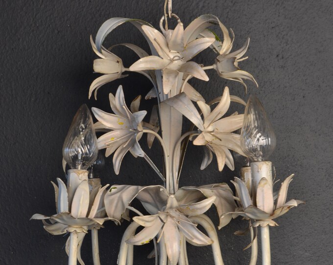 Vintage French Tole Toleware Kronleuchter Blumenstrauß. | Etsy