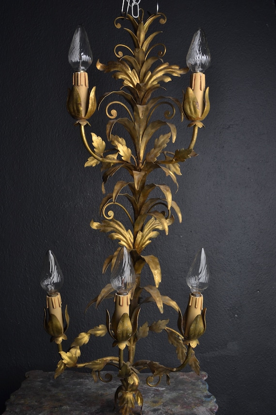 Stunning unique Tole Flower Sconce (2022079)