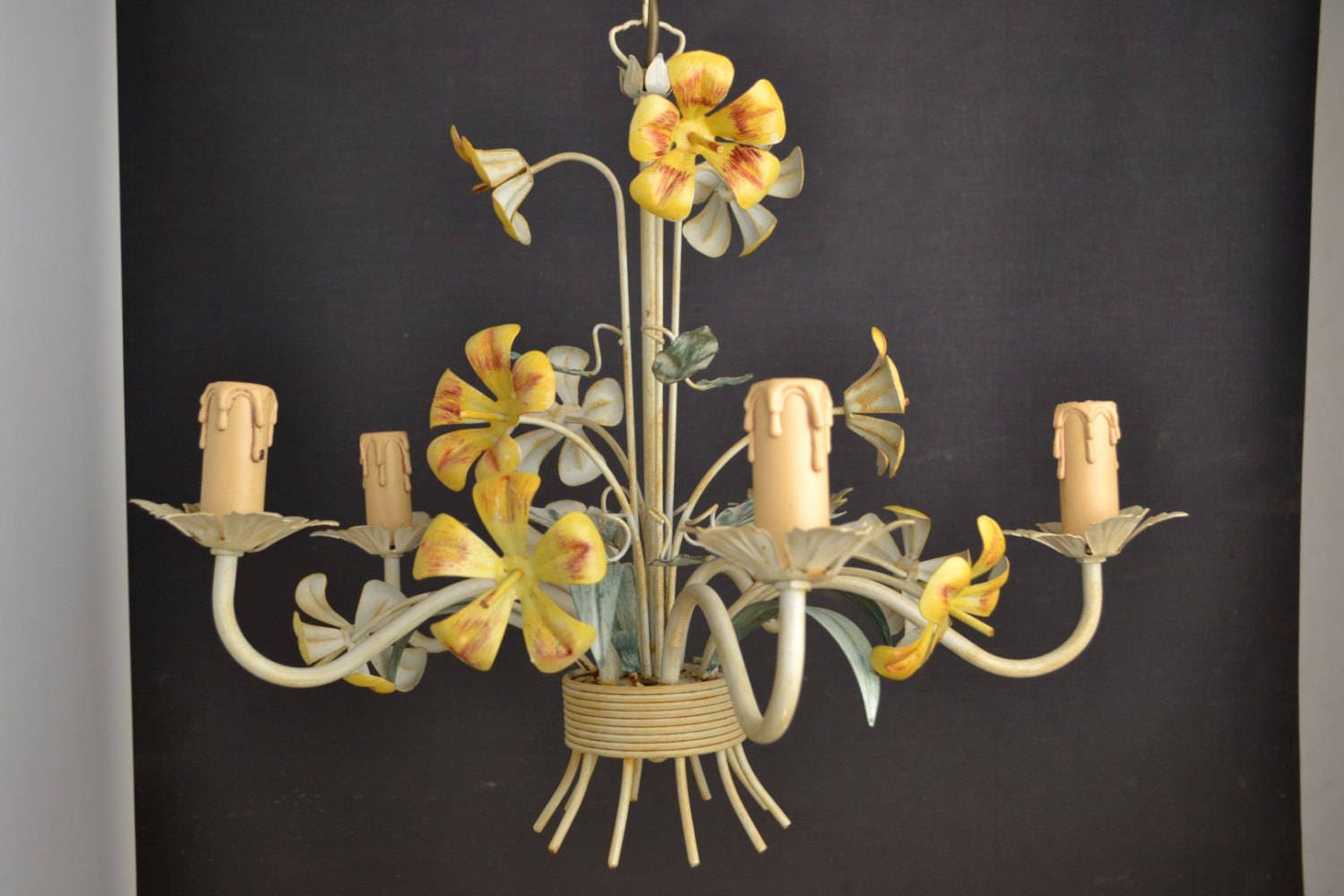 Vintage Italian toleware chandelier