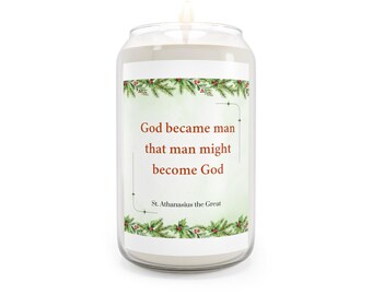 Scented Candle, Christmas Religious Gift, Festive Candle, Holiday Home Decor, Christmas Decorations, Religious Candle, Christmas Gift for