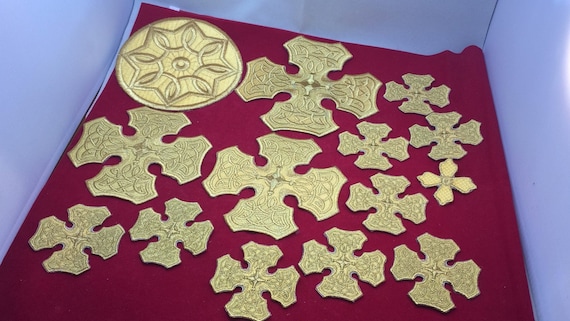 Orthodox Priest Vestment Crosses: Byzantine Felonion Set, 14-Piece