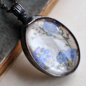 Custom Remembrance Necklace – Memorial Jewelry with Hair or Pet Fur – Personalized Keepsake Gift of Love