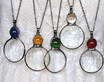 Gold Dovewill Map Magnifying Glass on Necklace Chain Reading Map Magnifier Loupe Pendant 6X Silver Gold Gold Dovewill Map Magnifying Glass on Necklace Chain Reading Map Magnifier Loupe Pendant 6X Silver Gold