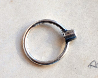 Quarzo rutilato, anello US 7.0, lunetta incastonata in argento sterling, estate, Anelli, anello impilabile, argento sterling, anello impilabile, MARIAELA