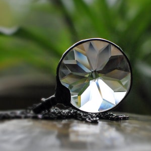 Celestial Jewelry, Crystal Necklace, Prism Necklace, Faceted Crystal, Glass Prism Necklace, kaleidoscope necklace, kaleidoscope pendant image 1