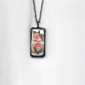 Romantic jewelry, dried rose, Terrarium necklace, bridal jewelry, my bridesmaid, pressed flower