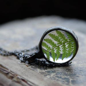 Fern, Fern Jewelry, Fern Necklace, Real Fern, Pressed Flowers, Forest Necklace, MARIAELA