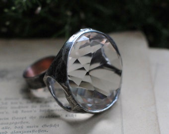 fairytale gifts Mini terrarium jewelry natural ring Make a wish gift for daughter from dad chunky ring Moss ring mom life present