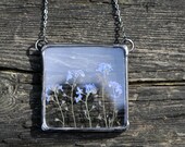 Pressed Flowers, forget me not, pressed flower frame, terrarium decor, hanging terrarium, hanging plant, wall decorate, wall decor