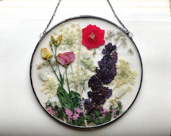 Ramo personalizado de flores de nacimiento | Regalo para mamá | Retrato familiar floral | Día de la Madre | Decoración de flores prensadas