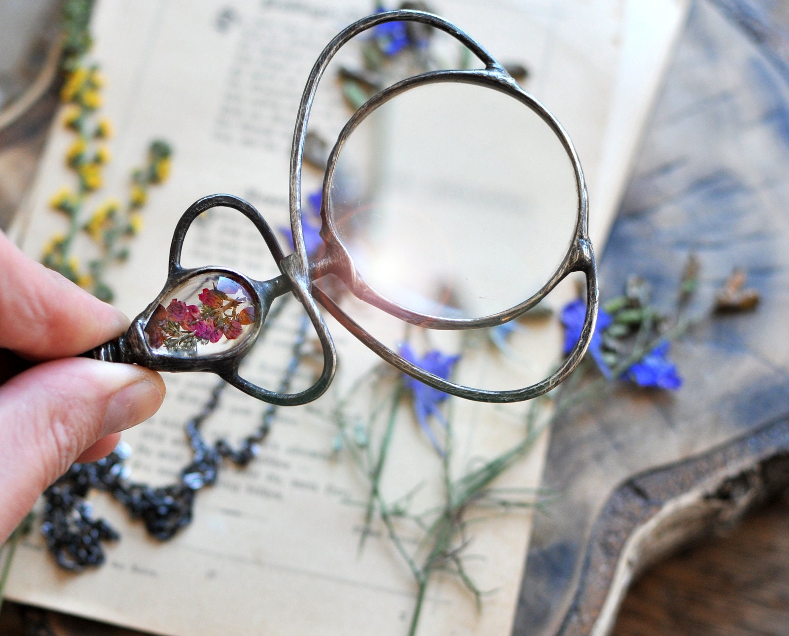 Loupe Necklace, Magnifying Glass, Magnifying Necklace, Hipster