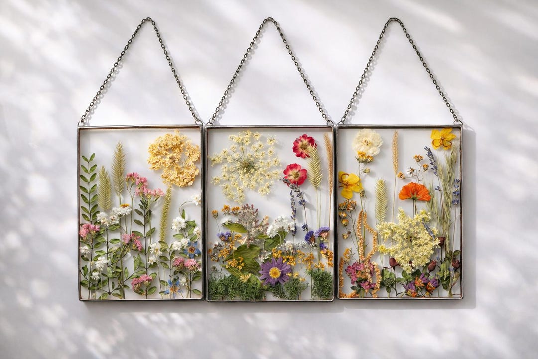 Flower Frame Collection Pressed Flower Frame Set: Dried Botanicals Wall Art - Etsy