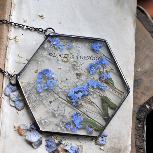 Stained Glass Frame Pressed Flower Frame Pressed Plant Etsy