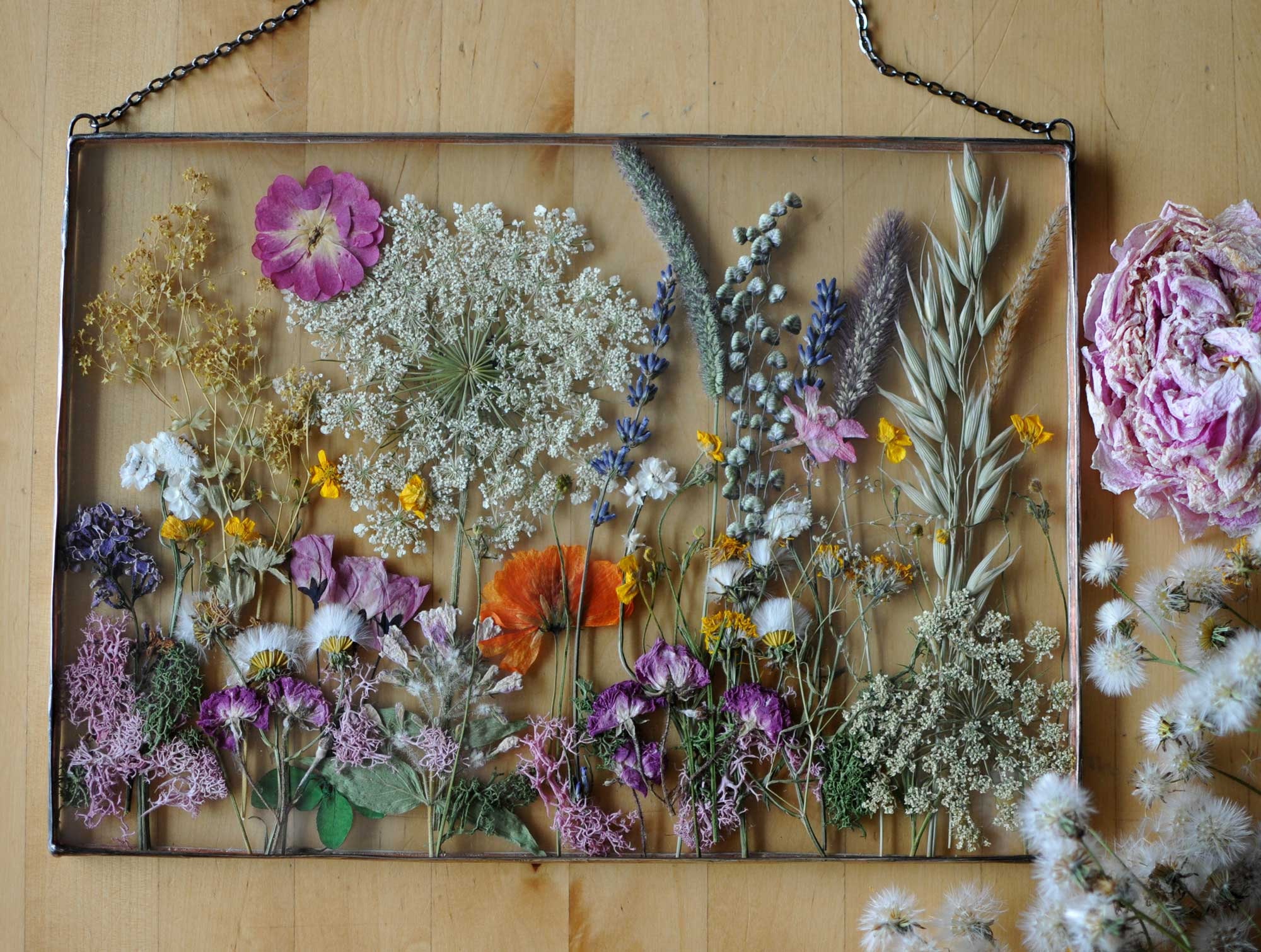 Pressed Flowers, Large Pressed Flower, 1 St Anniversary, 1 Year  Anniversary, Dried Flower Bouquet, Preserve Bouquets, Decoration 