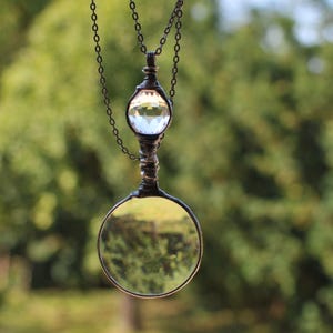 Magnifying Necklace, Real Loupe Necklace, Jewelry with Magnifier, Loupe Pendant, Necklace with Magnifying Glass