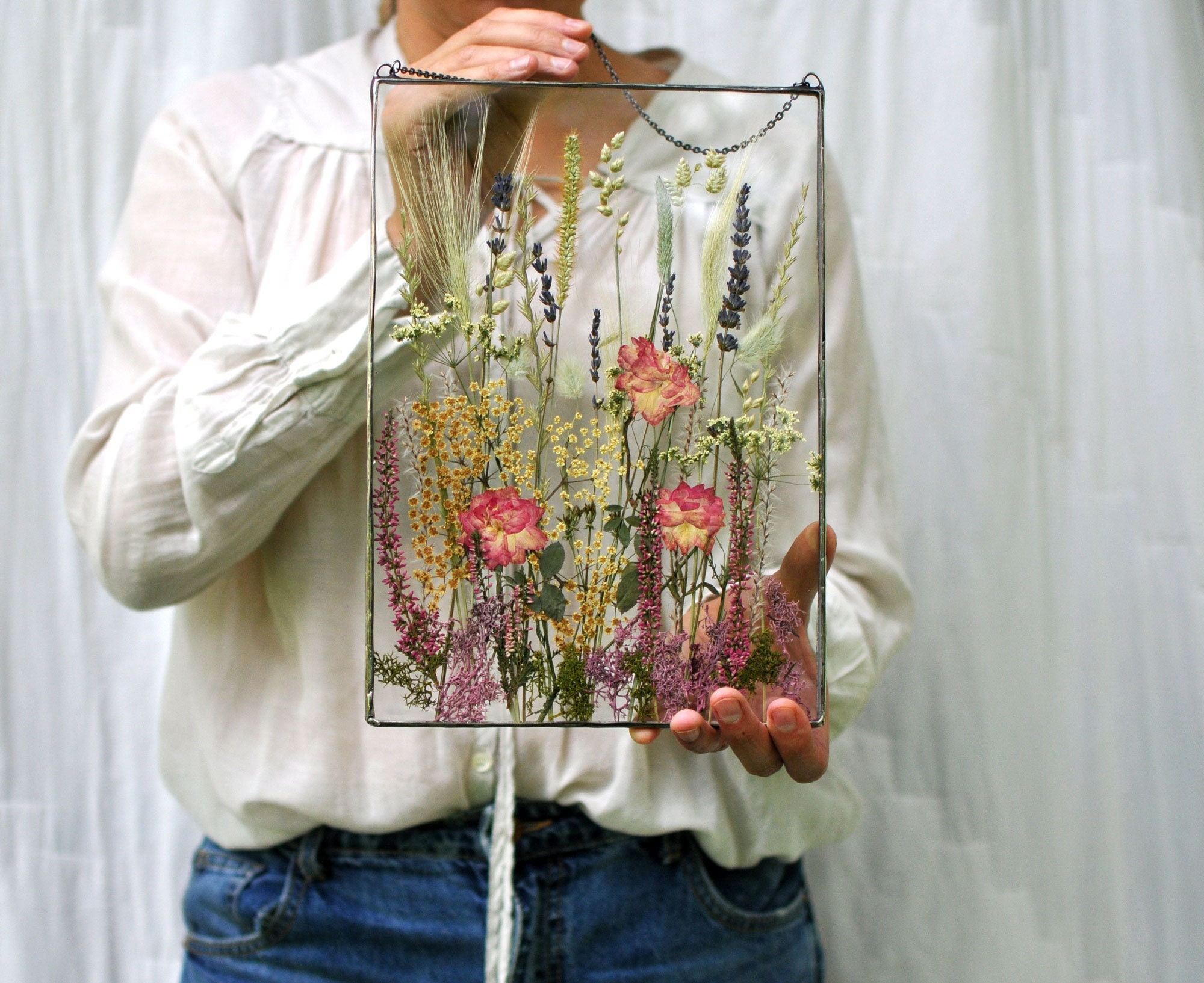 Pressed Flowers, Large Pressed Flower, 1 st anniversary, 1 year anniversary, dried flower bouquet, preserve bouquets, decoration mariage