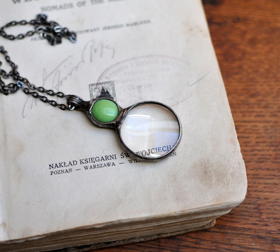 Loupe Necklace, Magnifying Glass, Magnifying Necklace, Hipster