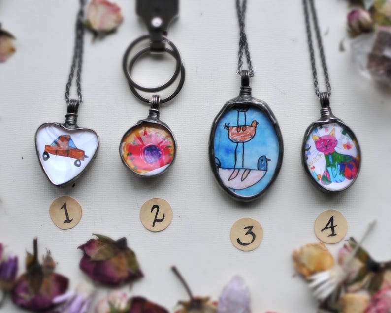 commemorative gift custom drawing picture necklace Personalized Mom Gift photo necklace drawing jewelry photo ornaments inspirational
