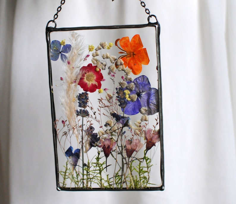 Pressed Flower Pressed Flower Frame Framed Dried Flowers Etsy