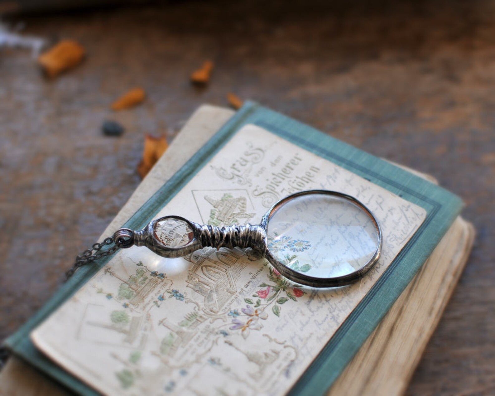 Loupe Necklace Magnifying Glass Magnifying Necklace Hipster Etsy