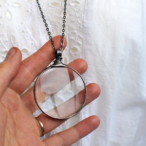 loupe necklace, useful gift, loupe necklace, loupe pendant, magnifying glass necklace, magnifying glass pendant, magnifying glass gift image 6