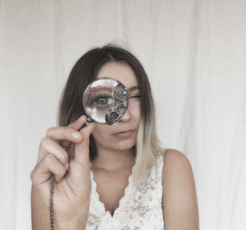 Great Grandma gift Magnifying Necklace Loupe Necklace inspirational Monocle Wearable Loupe Magnifer Magnifying Glass