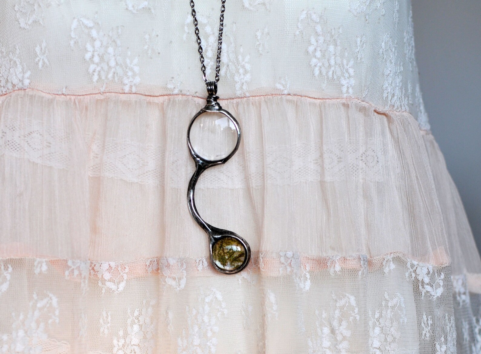 Loupe Necklace Magnifying Glass Necklace Monockle Necklace Etsy