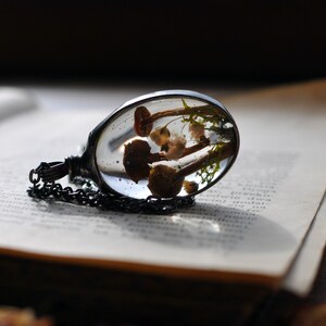 Mushroom Necklace, Woodland Necklace, Enchanted Forest Jewelry, Organic Inspired Jewelry, Earthy Accessories, Fungi Necklace