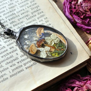 Fungi Lover, Earthy Accessories, Fungi Necklace, Mushroom Necklace, Woodland Necklace, Forest Jewelry