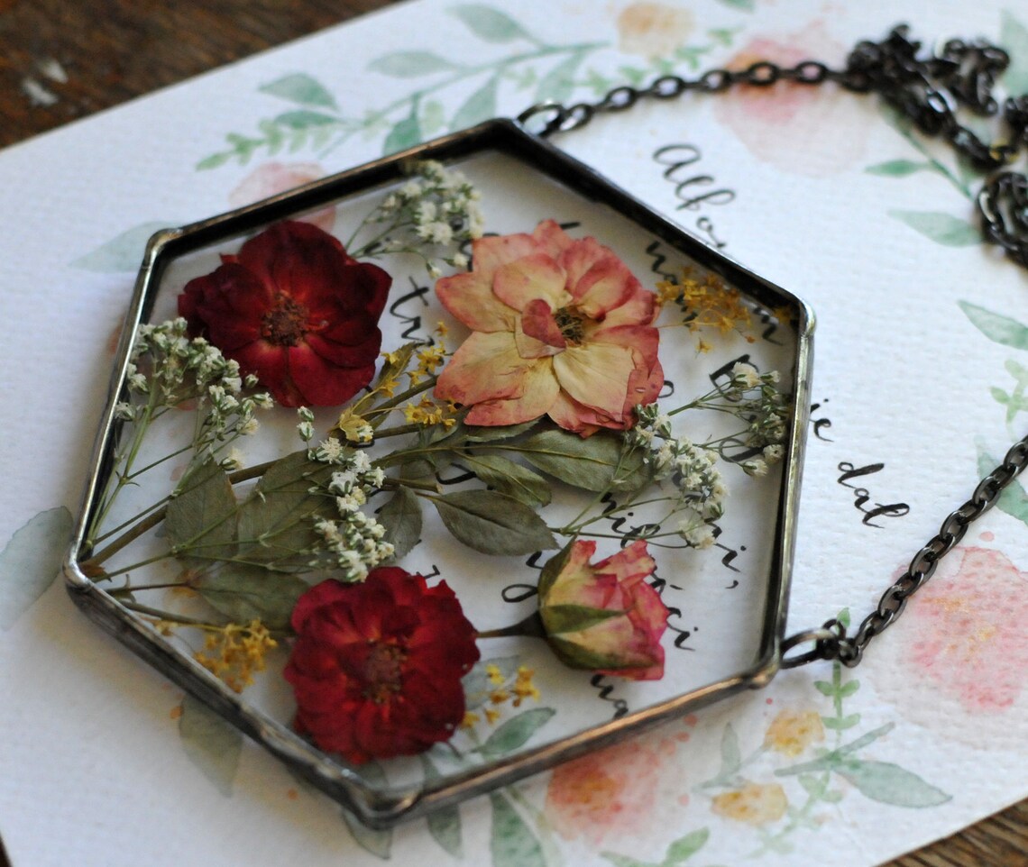 Stained Glass Frame Pressed Flower Frame Pressed Plant Etsy Australia