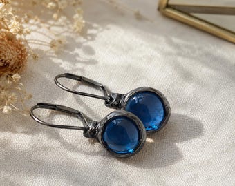 Orecchini pendenti colorati in vetro ceco, orecchini a goccia leggeri fatti a mano, gioielli in vetro per tutti i giorni, regalo per lei