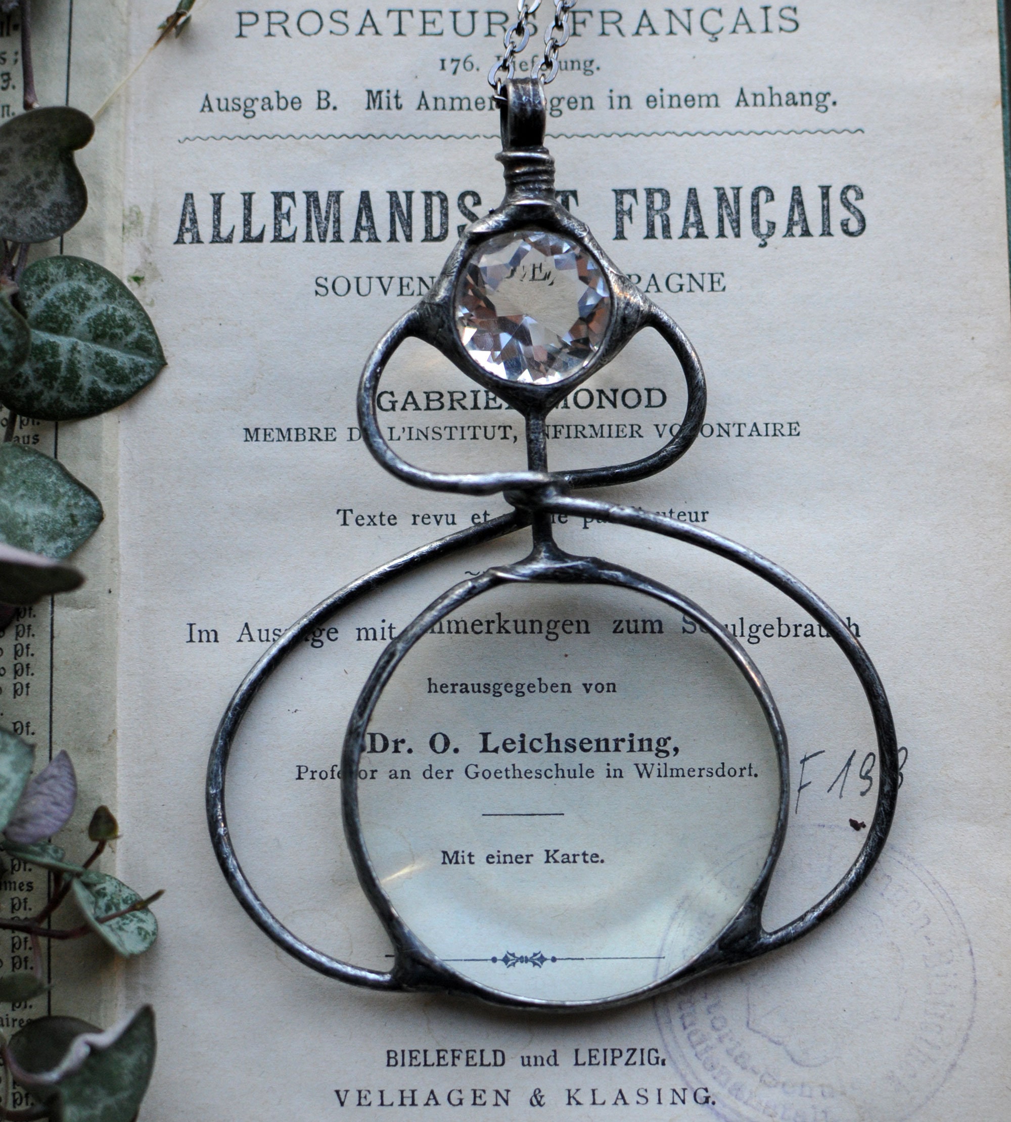 Magnifying Glass Pendant Celestial 